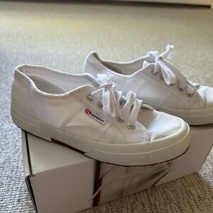 Superga Classic White Canvas Shoes
